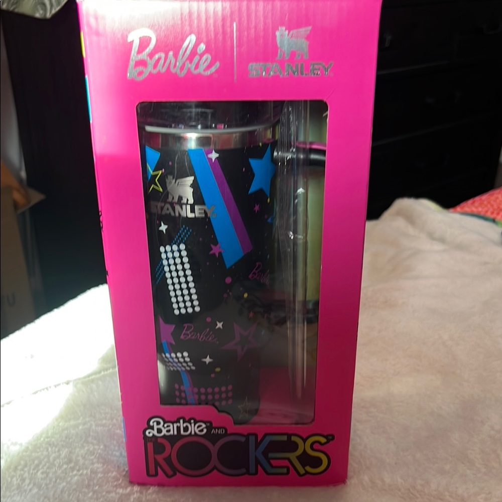 Authentic Limited Edition 40 oz Barbie Rockers x Stanley Black Tumbler